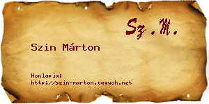Szin Márton névjegykártya